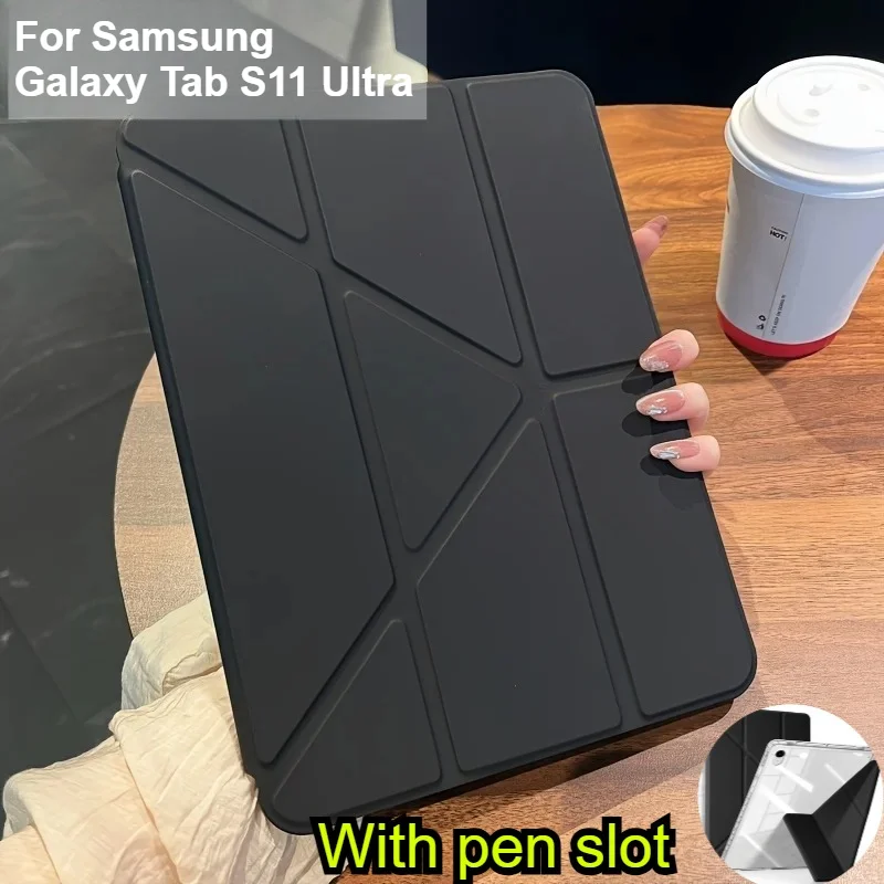 

Прозрачный акриловый чехол для Samsung S11 Ultra 14,6 дюйма 2025 S10 Lite S9 FE Plus S7 S8 Plus 12,4 дюйма S6 Lite A9 8,7 дюйма A8 Flip Tablet Cover