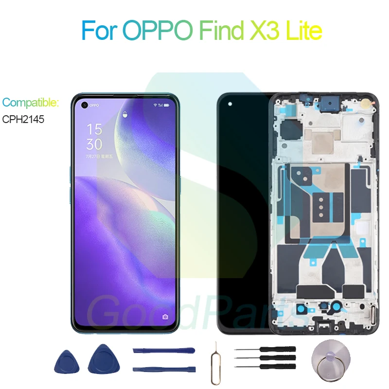 

For OPPO Find X3 Lite Screen Display Replacement 2400*1080 CPH2145 Find X3 Lite LCD Touch Digitizer Assembly