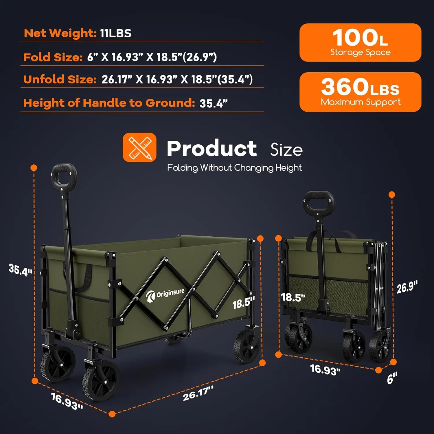 عربة قابلة للطي بعجلات ، للخدمة الشاقة ، قابلة للطي ، محمولة ، عربات الشاطئ ، عربات المساعدة الخارجية لمتاجر البقالة