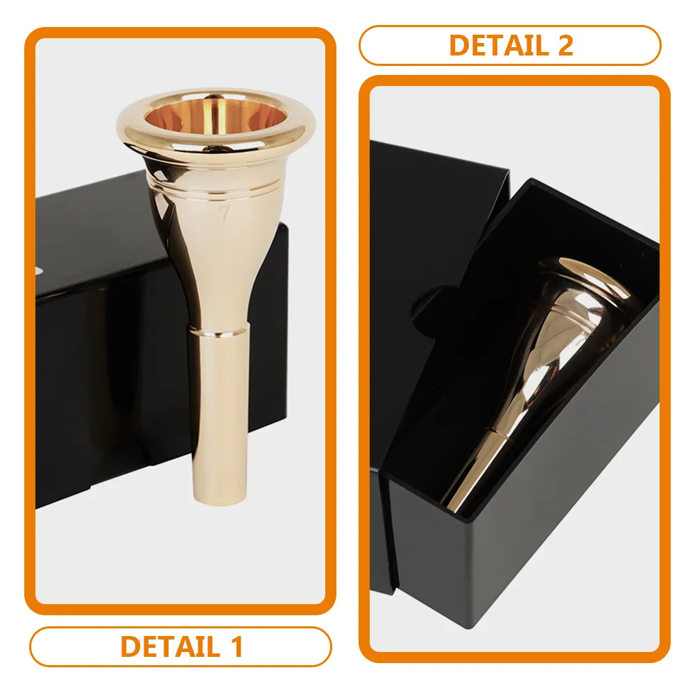 

Gold-plated Small Mouth Metal Trumpet Mouthpiece Connector Lead Cornet Standard Horn Brass Musical Instrument Student Beginner