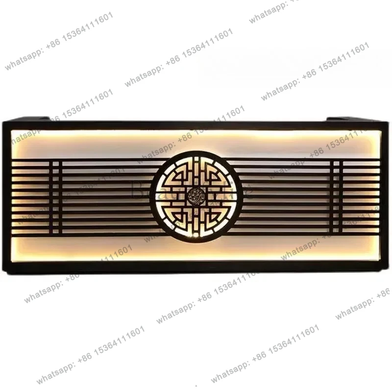 

New product retro new Chinese hotel bar checkout page foot bath shop health center reception