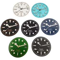 28.5mm Green Luminous Watch Dial Watch Hands With Date Window For NH35 NH35A Movement Accessory Parts