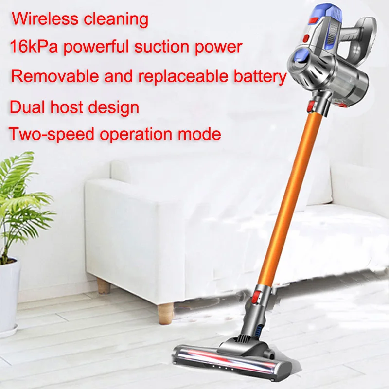 Wireless Handheld Vacuum Cleaner 15kPa Powerful Suction 150W Dual Motor LED Lighting Electric Sweeper Cordless Home Dust Cleaner