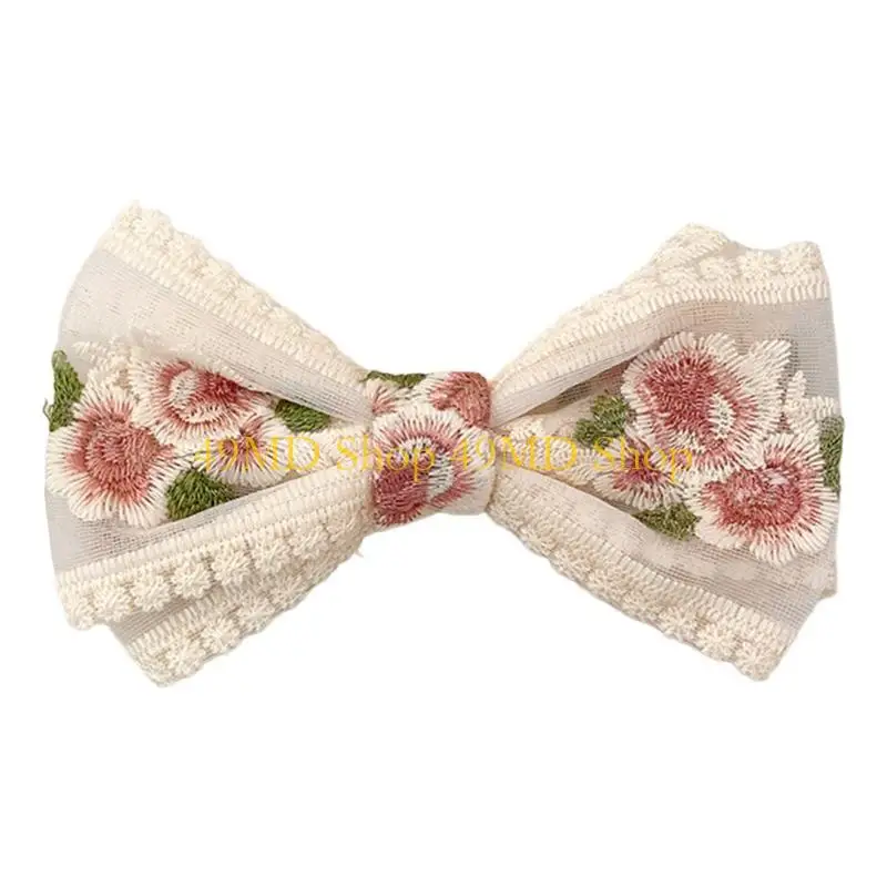 

49MD кружевные луки элегантные боковые скидки в стиле -х годов.