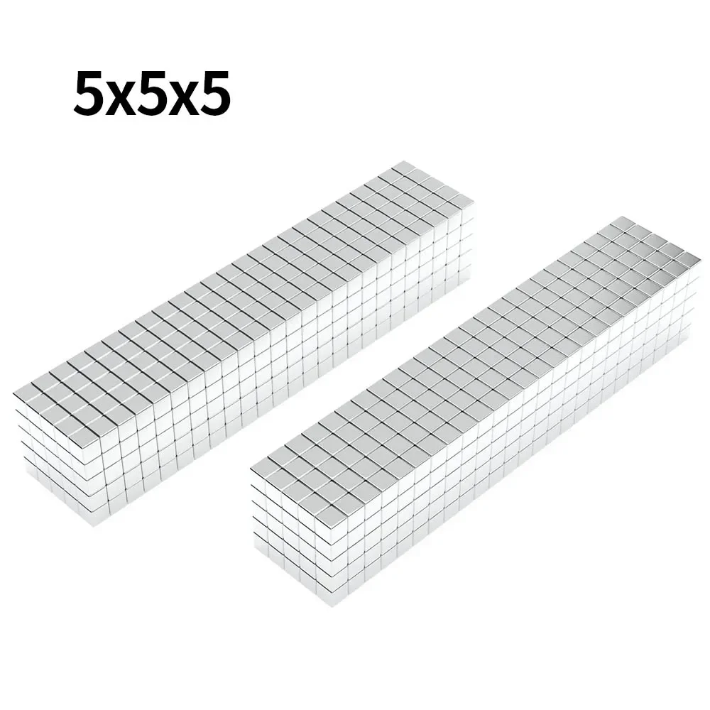 

5x5x5mm N35 Super Strong Neodymium Magnet Blcok NdfeB Powerful Permanent Magnetic imanes Refrigerator Magnets 5*5*5mm