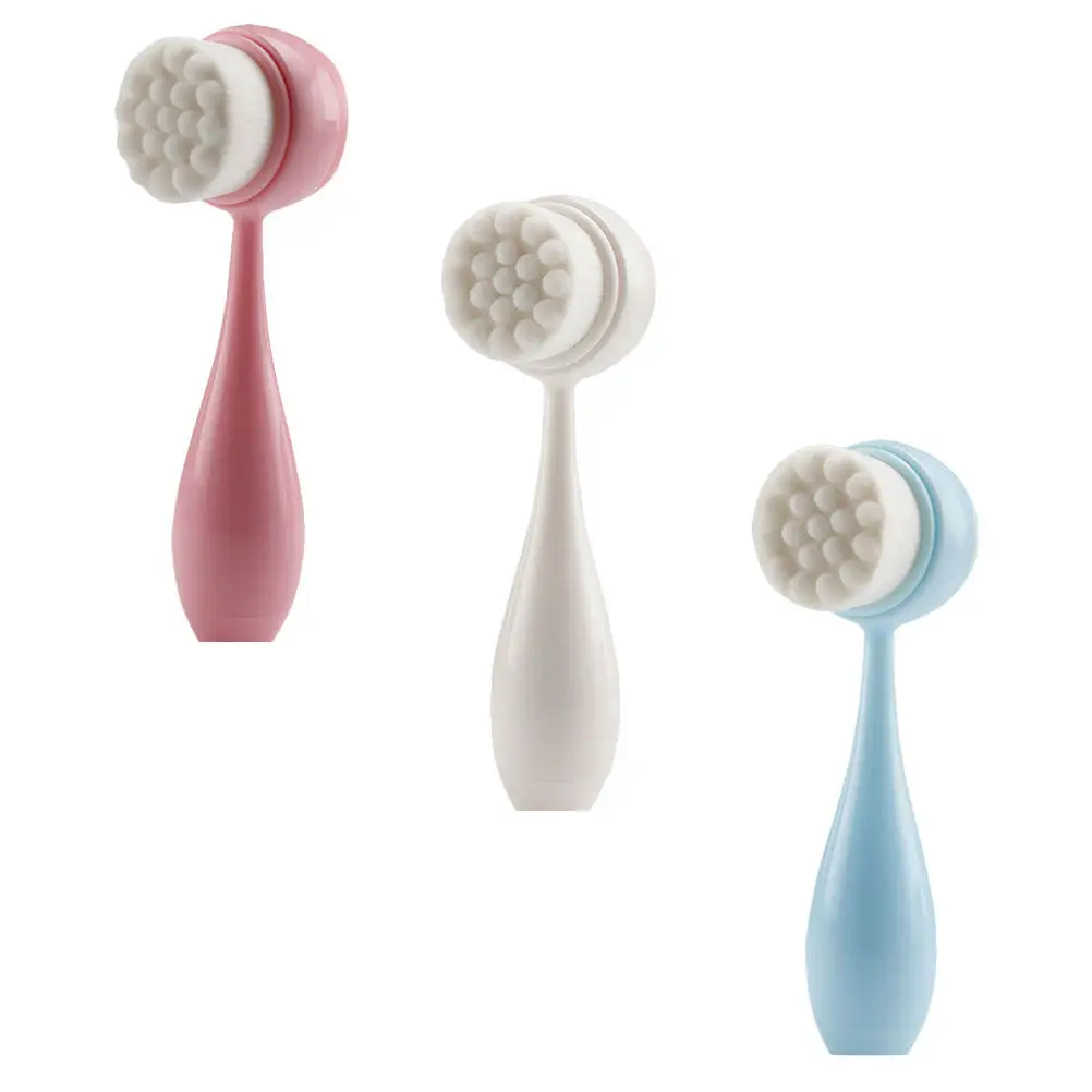 

3Pcs Manual Silicone Face Brush for Gentle Exfoliation Deep Cleansing Pore Cleaning Face Massage Skin Absorption Booster Facial