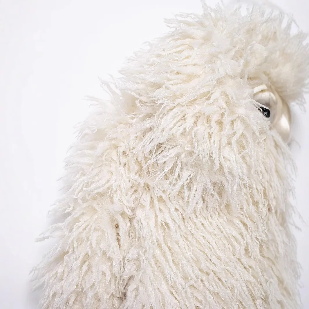 2025 Winter Temperament Simple Lapel Long Sleeve Artificial Fur Warm Coat Woman