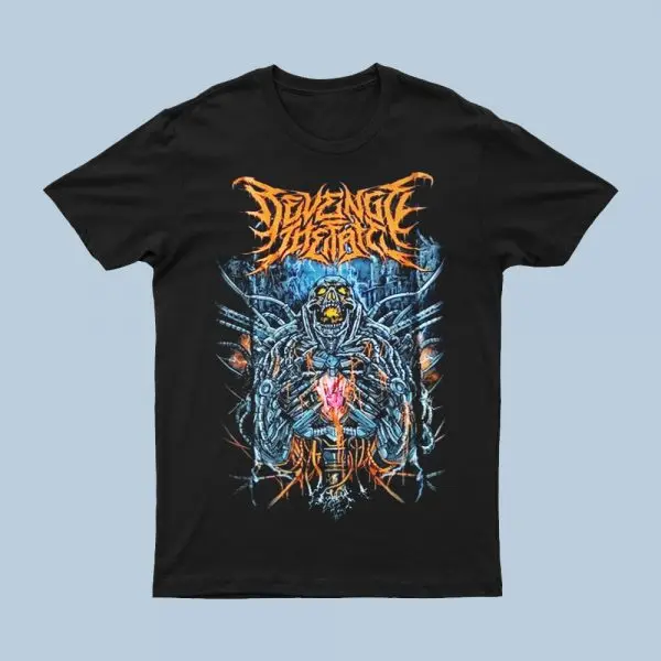 

2025 New REVENGE THE FATE - EXTINCTION Printed Unisex Street Fashion Trendy Short Sleeve with Pure Cotton Round Neck