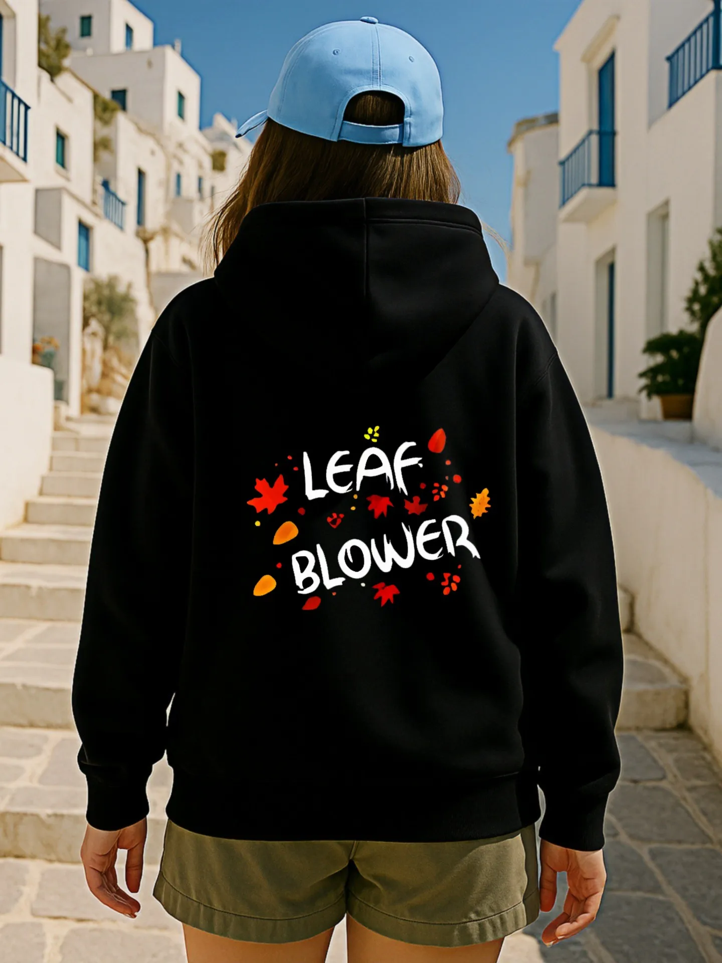 Sudadera con capucha gráfica para mujer, estampado de flores y hojas, estética linda, tela suave, trajes de otoño, para hombres y mujeres jóvenes