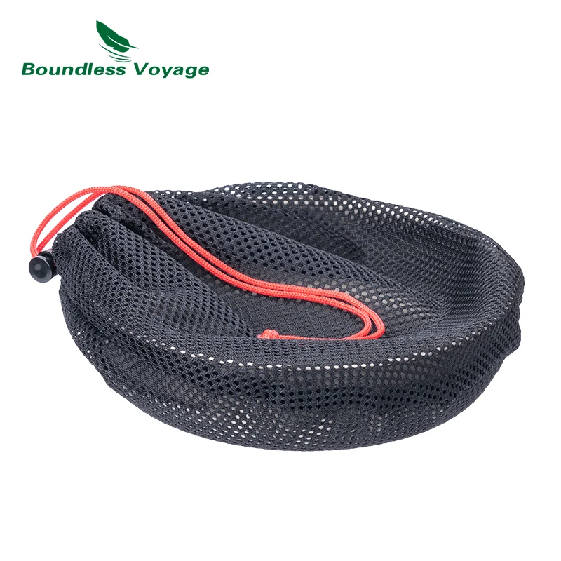 Boundless Voyage Titanium Frying Pan Plate Dish with Folding Handle Ultra-light Camping Picnic Skillet Griddle Tableware Ti2063C