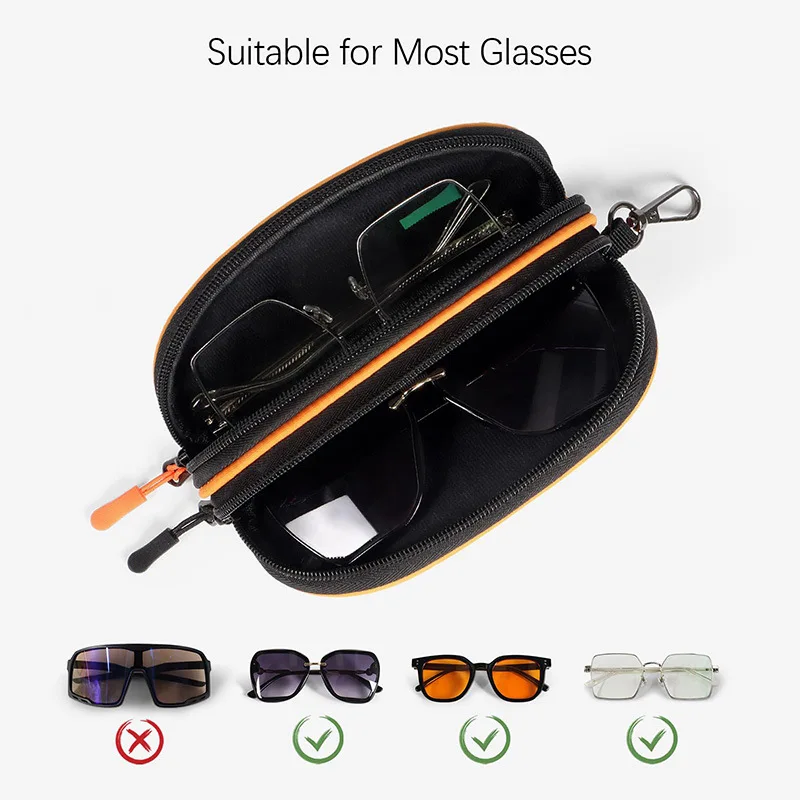 جديد طبقة مزدوجة النظارات الشمسية حالة المنظم مقاوم للماء حقيبة سفر متعددة الوظائف دائم صندوق تخزين المواد رحلات العمل #4