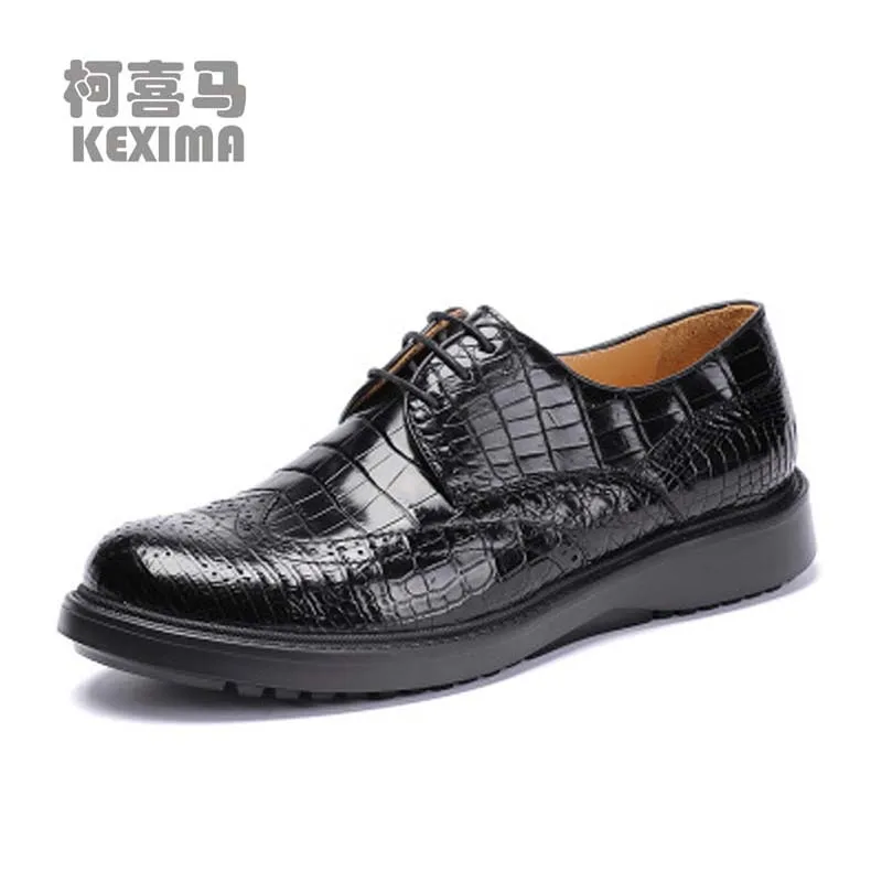 

ourui new arrival crocodile leather Men shoes male Genuine leather wear-resisting non-slip Men's shoes