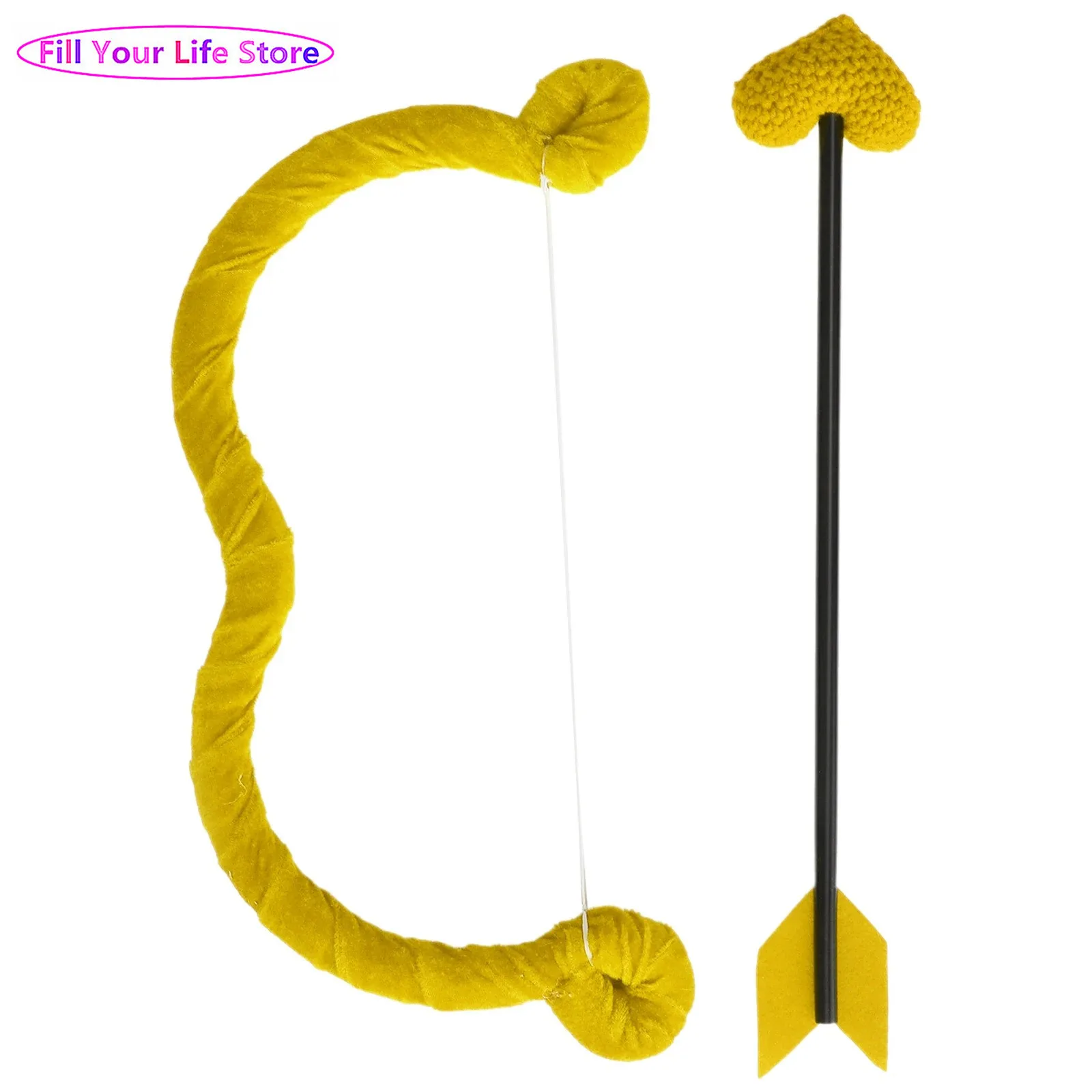 

Festival Supply Props Sets Cupid Lint Bow And Heart Shaped Arrow Sets Costume Accessory for Carnival Themed Party Photography