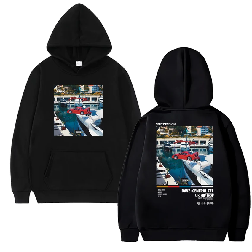 

New in Autumn Winter Central Cee Album Poster Fleece Hoodies Double Sided Print Men Women Pullover Long sleeve Unisex Sweatshirt