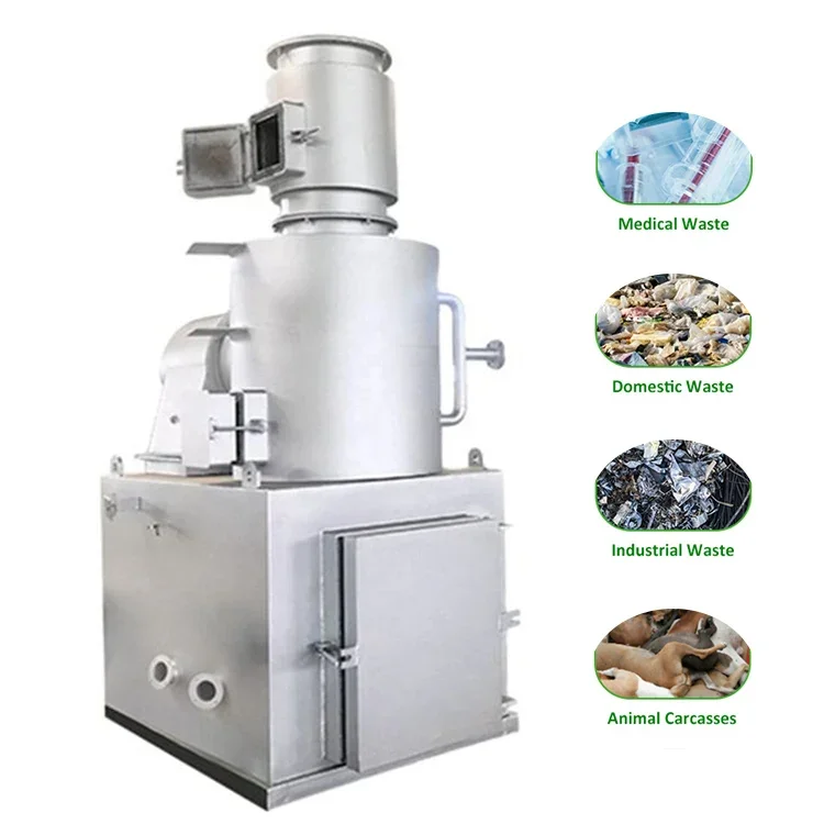 Food Plastic Garbage Baby Diapers Industrial Waste Incinerator Disposable Bio Waste Incinerator