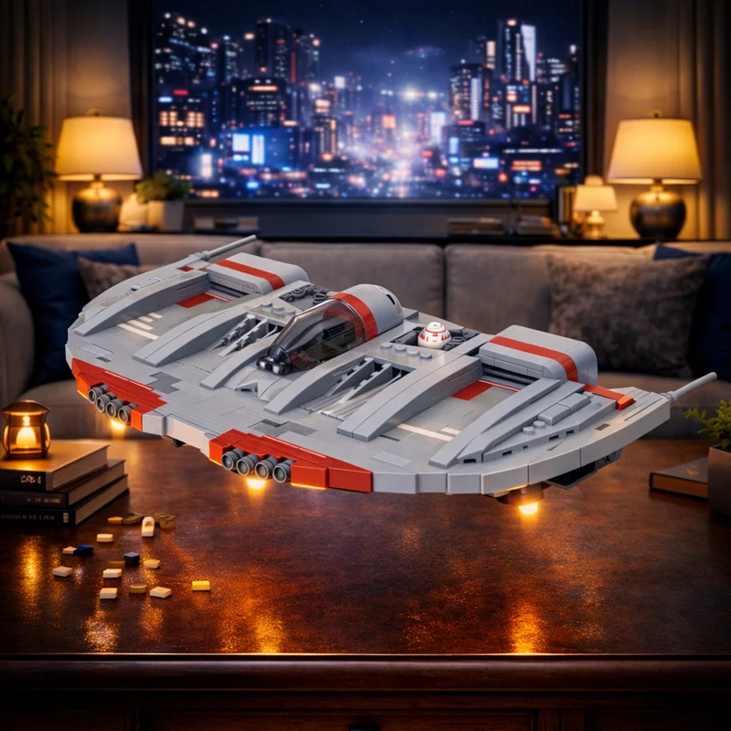 

748pcs MOC D Wing Starfighter Star Battle Model Building Blocks Construction Christmas Gifts Toy Brick Education DIY Kids Idea