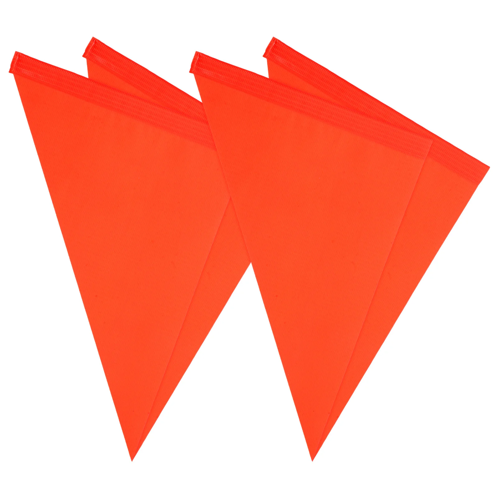4pcs Safety Flag Replacement Blaze Orange High Visibility Waterproof Triangle Flags For Bike Go Kart Golf Cart Kayak