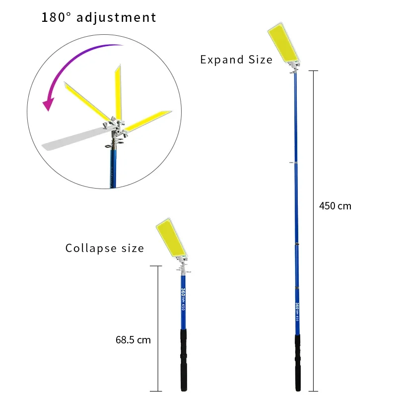 360Light FR-04 COB Fishing Telescopic Rod LED Portable Camping Lantern Remote Control Outdoor Light Camping light