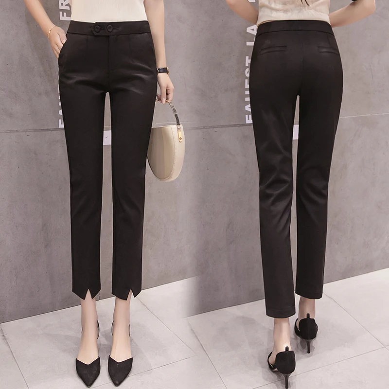 Cheap wholesale 2021 spring summer autumn new fashion casual Popular long women Pants woman female OL cropped suit leggings girl