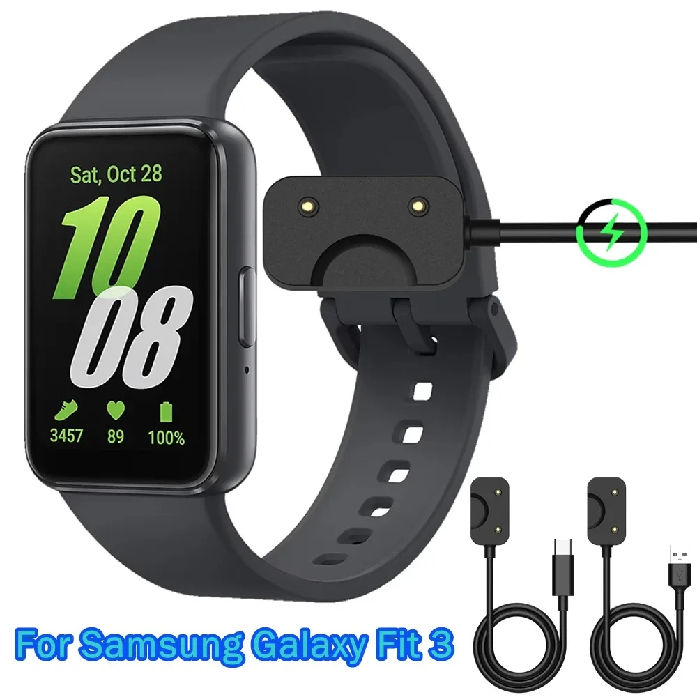 1M Smartband Charging Cable Power Dock Type C Watch Charger Wire Fast Charging Smart Band for Samsung Galaxy Fit3