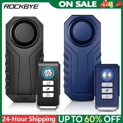 Rockbye Bicycle Alarm Bell 113dB Electric Bike Horn Motorbike Security Anti Theft Wireless Remote Control Vibration Detector New