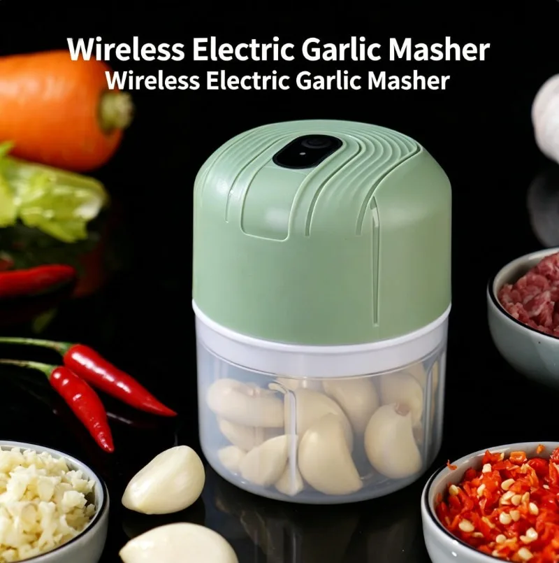 

Electric Garlic Masher, Garlic Grinder, Chili & Meat Blender, Baby Food Processor, Household Minced Garlic Chopper