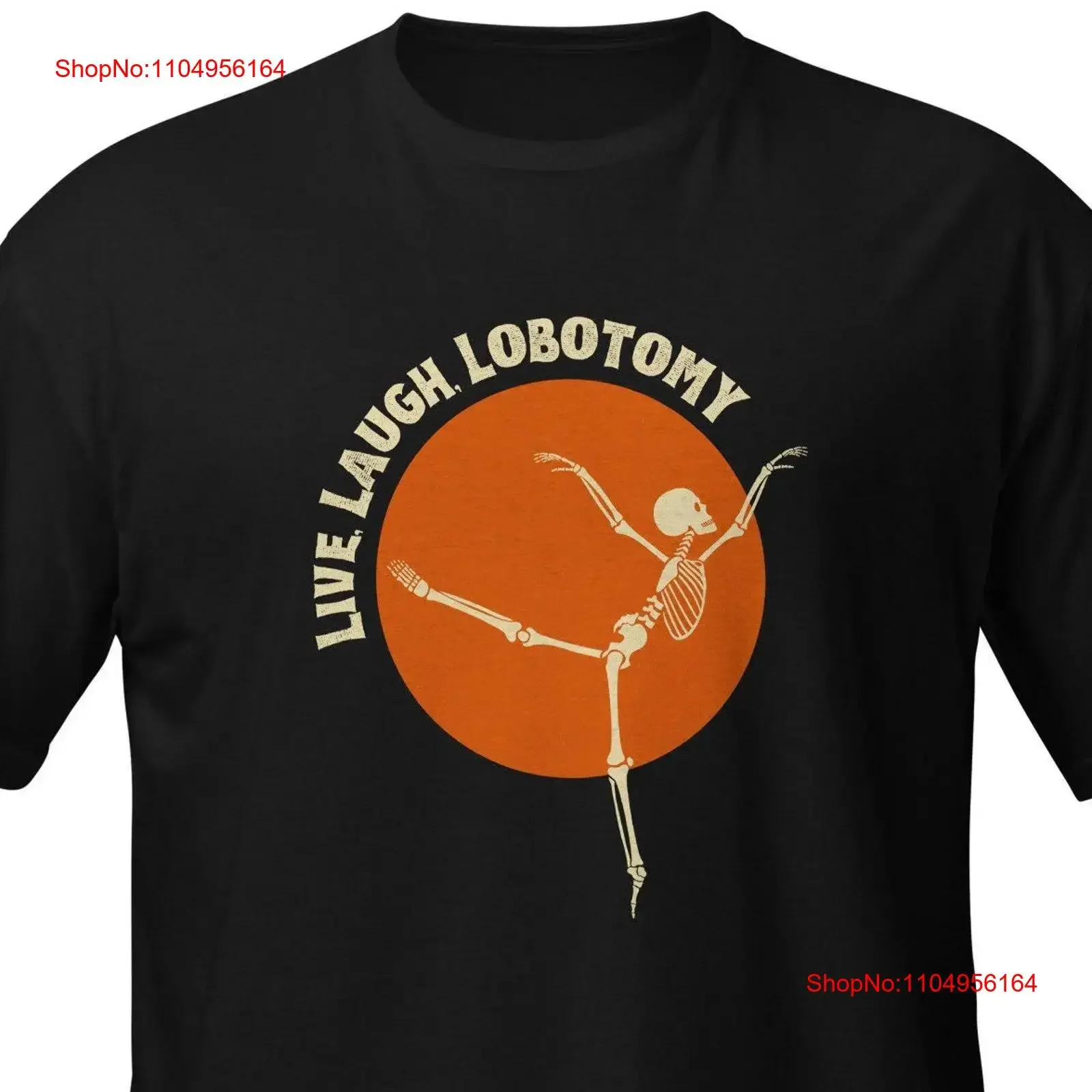 

Live Laugh Lobotomy Cute Halloween T Shirt vintage Washed fashion Slightly Casual streetwear Stylish homme Comfortable Soft