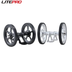 Litepro Bicycle Big Mud Gear Double Easywheel Aluminum Alloy For Brompton Folding Bike Mudguard Easy Wheel