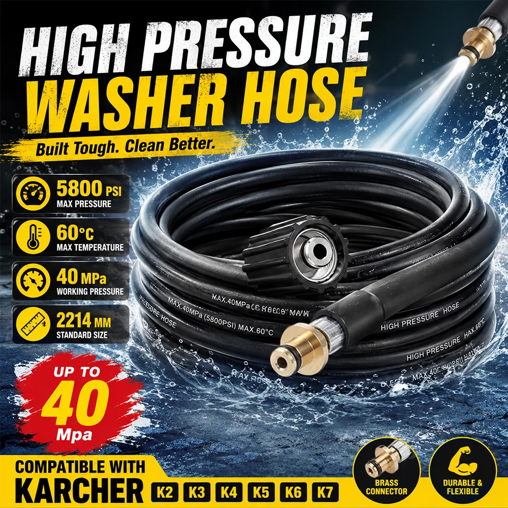 1Pc High Pressure Cleaning Hose Replacement For Karcher K2 K3 K4 K5 K6 K7 6m 8m 10m 15m Water Pipe Car Washers Cleaner Accessory