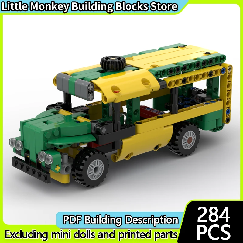 

Модель скоростного гоночного автомобиля MOC, строительные кирпичи, американский школьный автобус, модульная технология, детские праздничные подарки, сборные игрушки, костюм