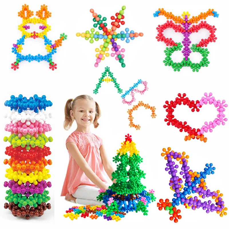 

Kids Puzzle 3D Plum Blossom Building Blocks Assembling Toys Fun DIY Assembling Early Learning Plum Blossom Building Blocks Toys