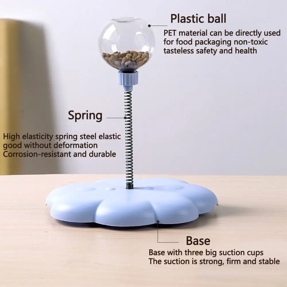 مضحك التفاعلية الحيوانات الأليفة الغذاء موزع شفط كأس موثوقة الحيوانات الأليفة الغذاء تسرب الكرة لعبة التفاعلية التلقائي الحيوانات الأليفة لغز اللعب #4