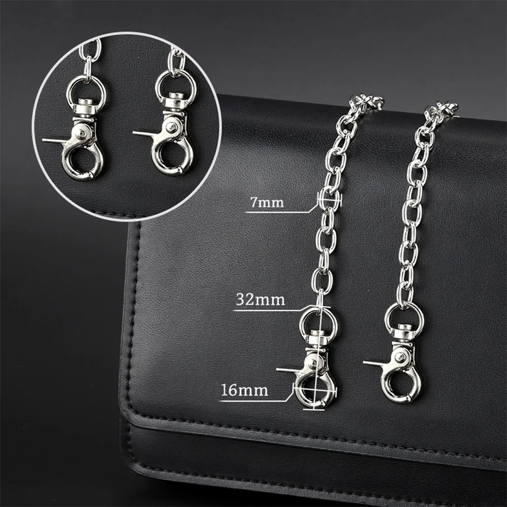 Piezas de repuesto de cadena de bolso de aluminio y Metal de 40-120cm, accesorios para bolso de hombro tejido a mano, correas desmontables hechas a mano DIY