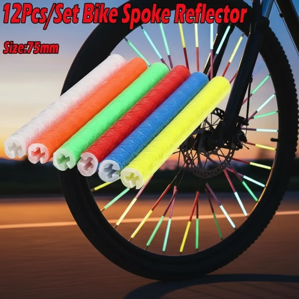 Spoke Reflector Set - Bike Spoke Reflector Clips 12-Piece Set