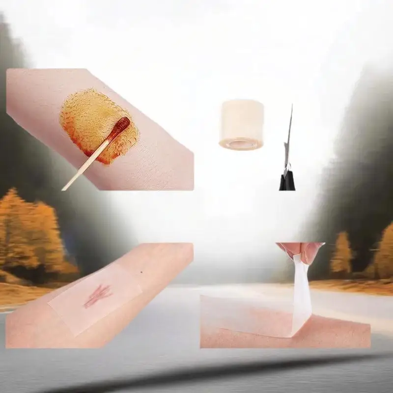 "Rolo de curativos hidrocolóides resistentes à água, band aid ultrafino e macio, autoadesivo para cuidados com feridas, fita para ocultar cicatrizes