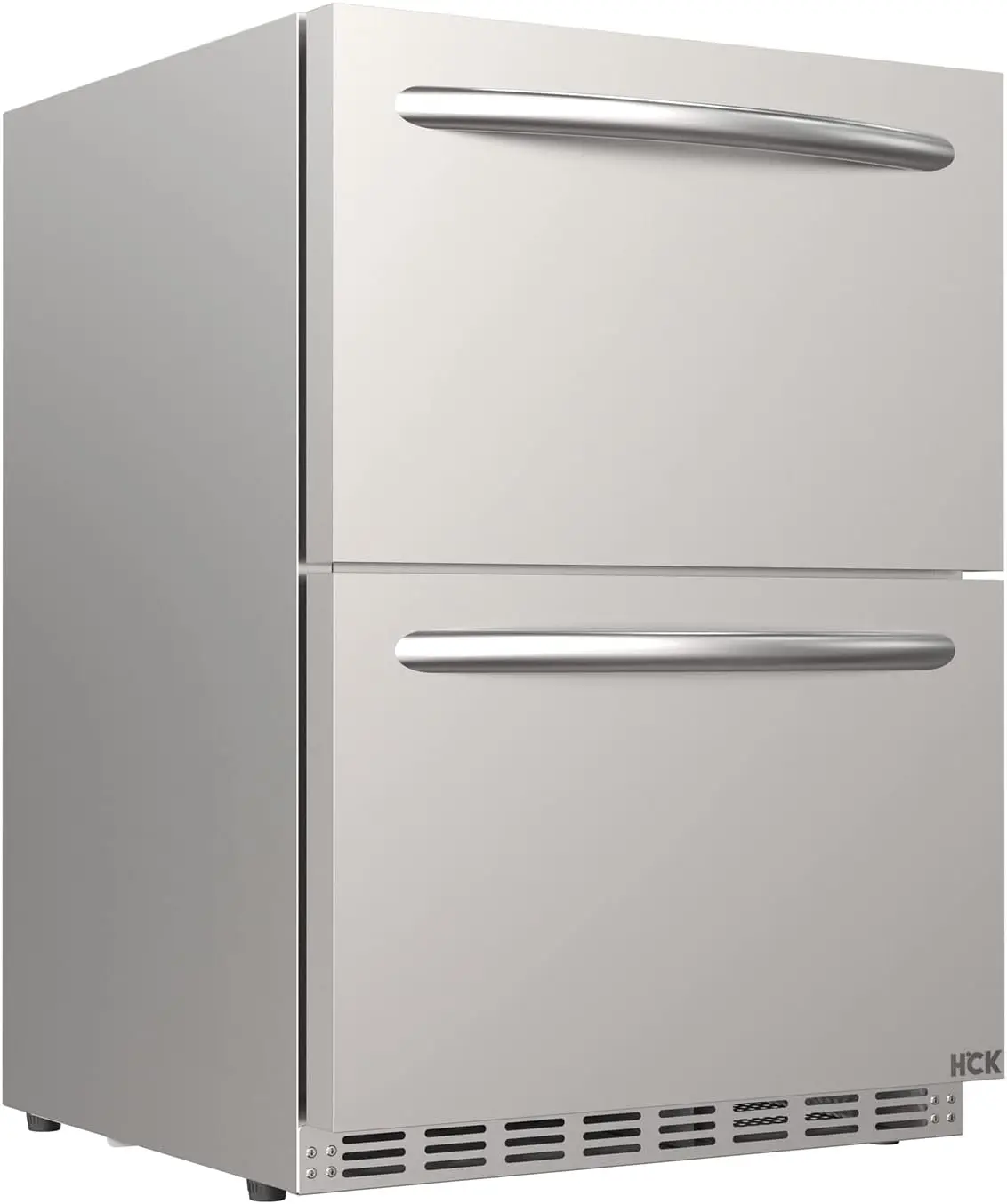 HCK Refrigerador bajo encimera de 24 pulgadas, refrigerador para exteriores con doble cajón para patio y cocina, refrigerador para exteriores resistente a la intemperie