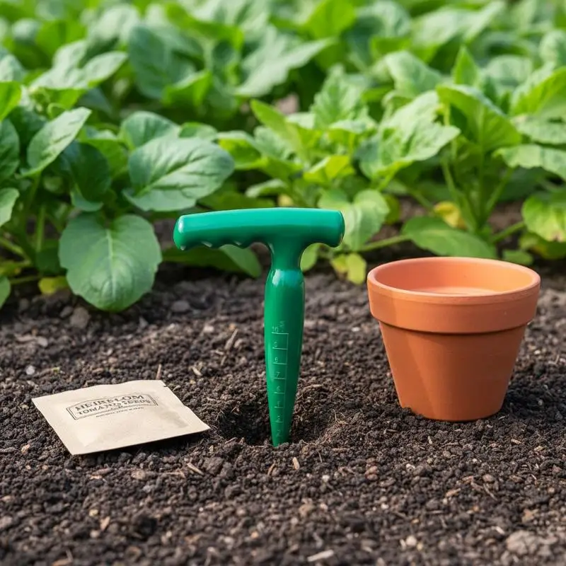 

1 шт. Ручной прозрачный садовый дырокол-разметчик для посадки, легкий инструмент для копания и посадки растений, дозатор для семян для садоводства