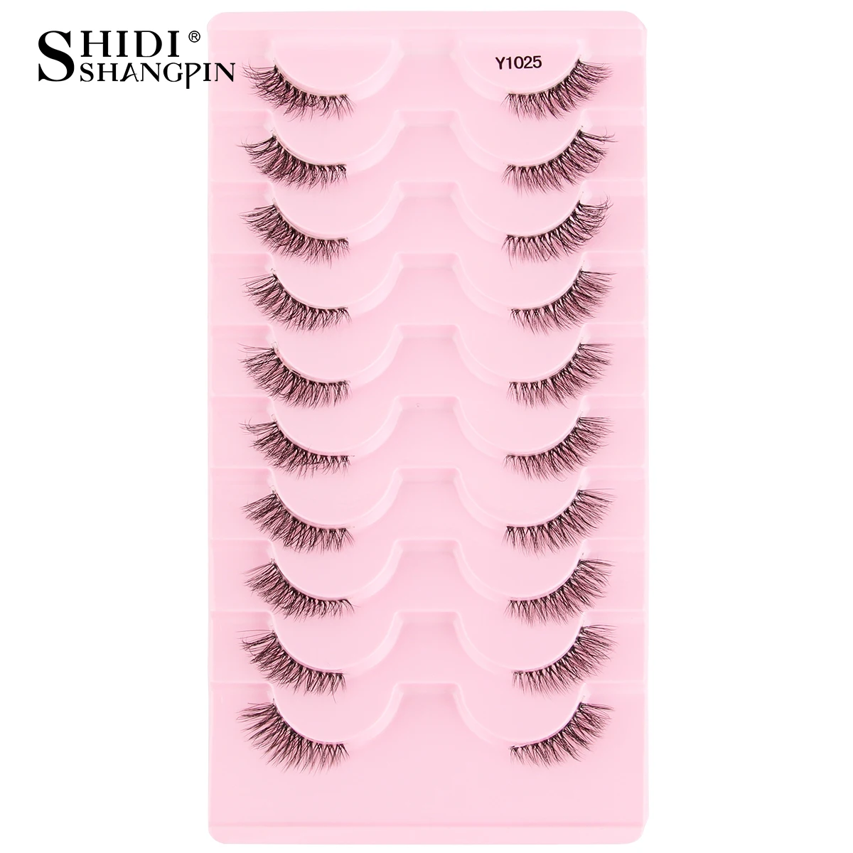 Neue Halbe Wimpern Falsche Wimpern 5/10 Paar 3D Nerz-Wimpern Natürliche Wimpernverlängerung Katzenaugen-Wimpern Make-up Faux Cils Fox Lash – Detail 16