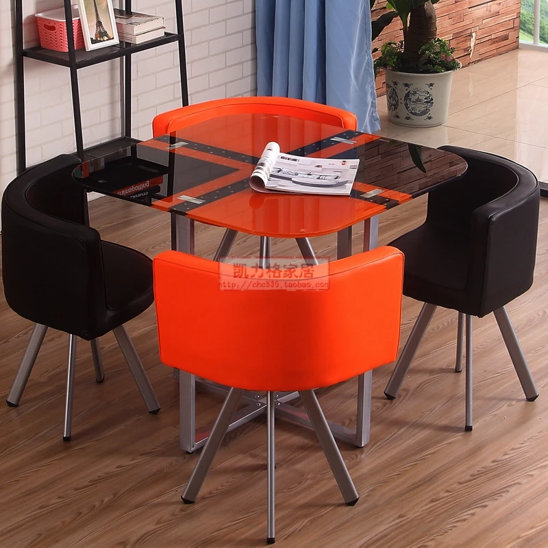 Modern Kitchen Table Office Poker Nordic Dining Room Table Chairs Set Coffee Dressing Silla De Escritorio Hotel Furniture SQC