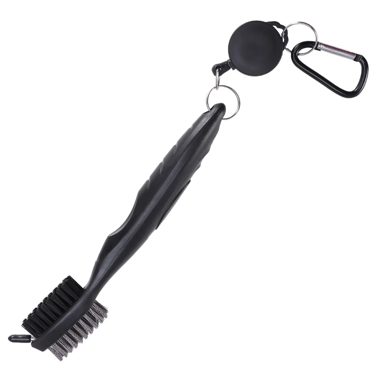 

2 Sided Club Groove Cleaner Pp Nylon Bristles Ergonomic Handle Retractable Carabiner Lightweight Durable Comfortable Shoe Spikes