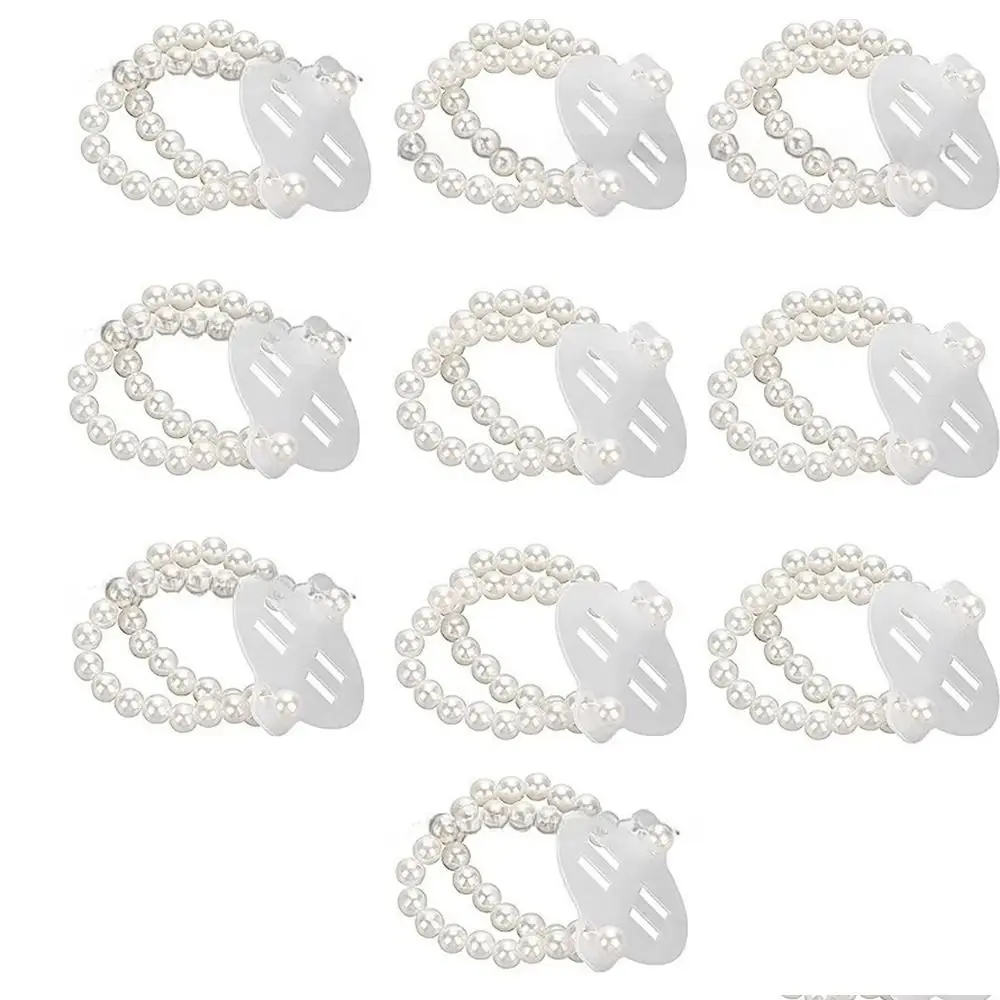 

10 Pcs Elastic Wedding Pearl Wristband Wrist DIY Decor Stretch Corsage Wristlet Band Elegant Handmade Corsage Bracelet