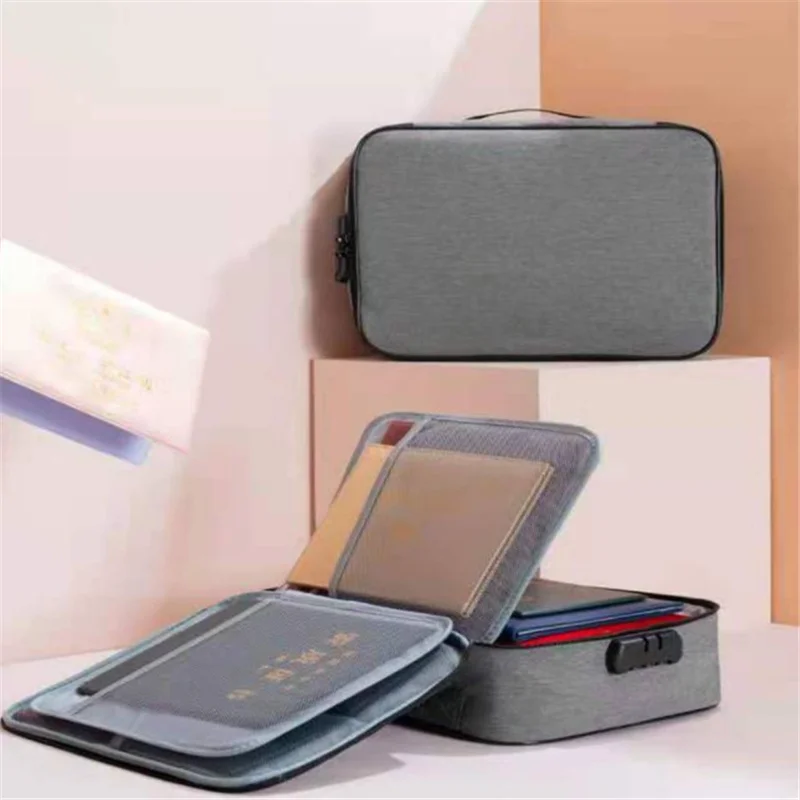 حقيبة منظم المستندات A4 حامل مجلد للرجال والنساء غطاء حقيبة محفظة جواز السفر المنزل الآمن حقيبة تخزين الملفات الوظيفية '][\