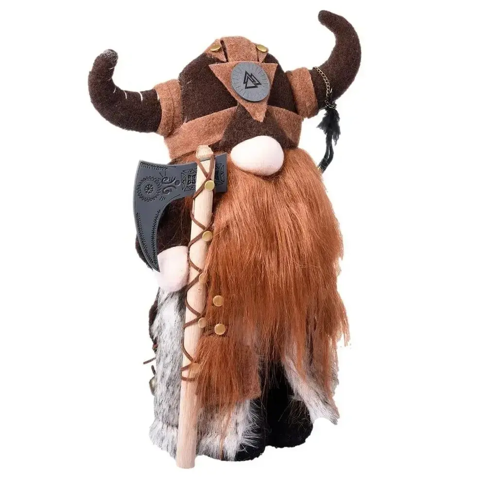 Duurzame Noordse Viking Kabouters Pop Herbruikbare Tafelblad Standbeeld Decor Viking Warrior Gnome Pop Leuke Pluche Pluche Gnome Pop