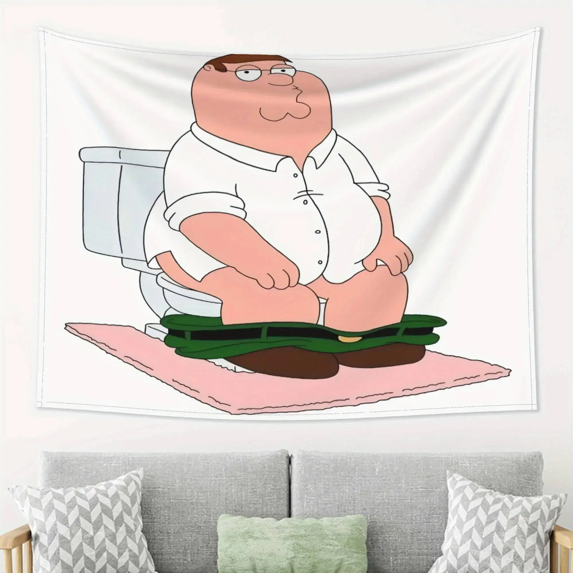 VIKAMA Peter Griffin Theme, A Bold Stylish Patterned Tapestry, Perfect For Living Rooms, Bedrooms, And Offices As Home Decor
