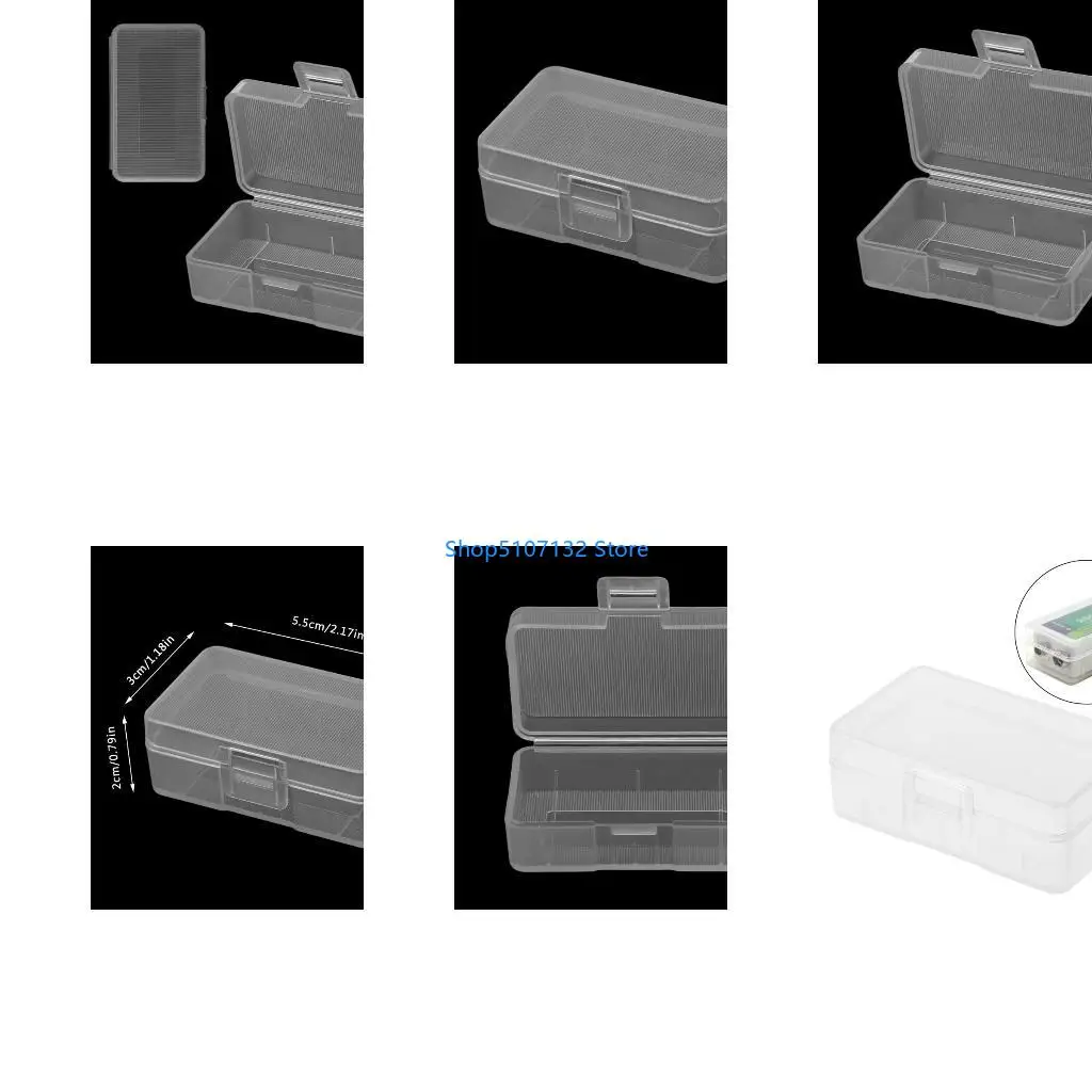 87HD Plastic Clear Storage Box Organization Case Container Box Tool for 2Pcs LR06