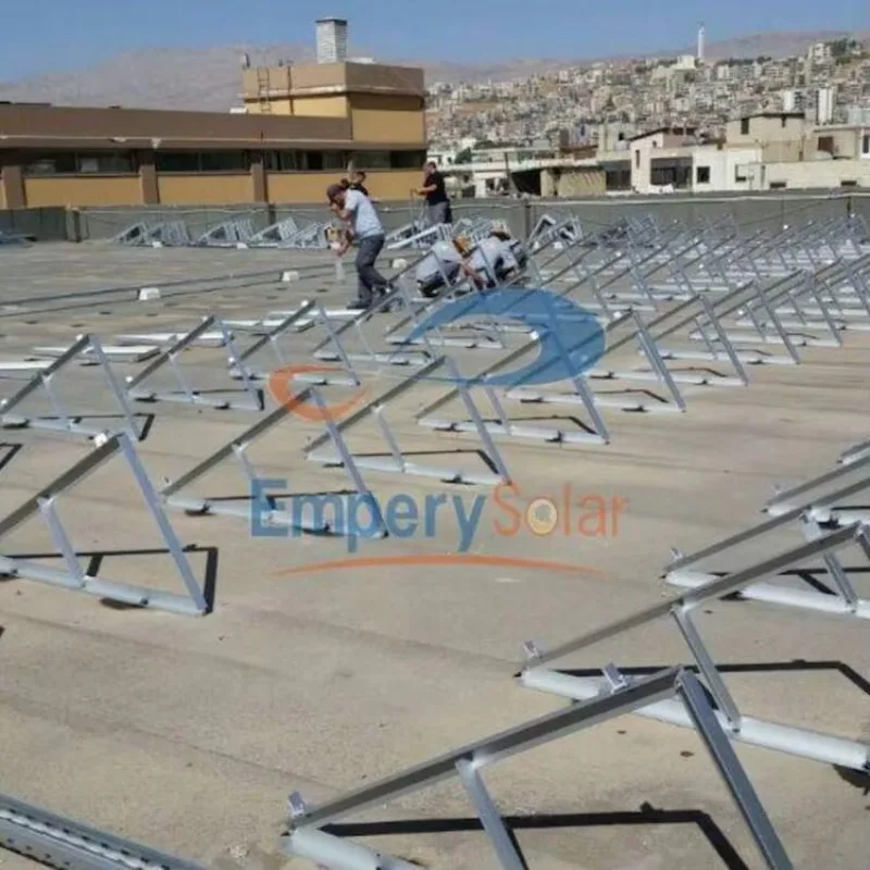 Flat Roof Solar Mounting System AL 6005-T5 SUS304 Material 15-Year Warranty Cost-Effective Installation Customizable Roof Solar - Detail 1