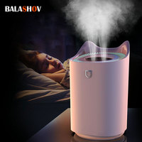 USB Air Humidifier 3L Double Nozzle Essential Oil Diffuser With LED Light Ultrasonic Aroma Diffuser Home Car Purifier Mist Maker