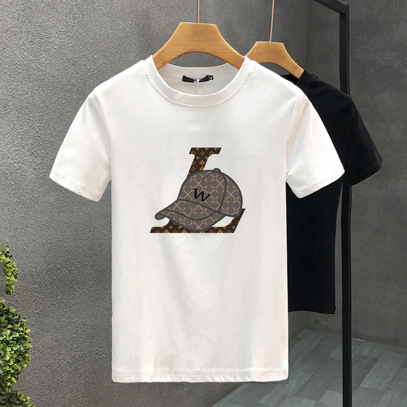 

Design Peaked Cap High Quality Oversized Luxury Brand 100% Cotton Print Tees Summer Harajuku For Men/Women Short Sleeve T-shirt