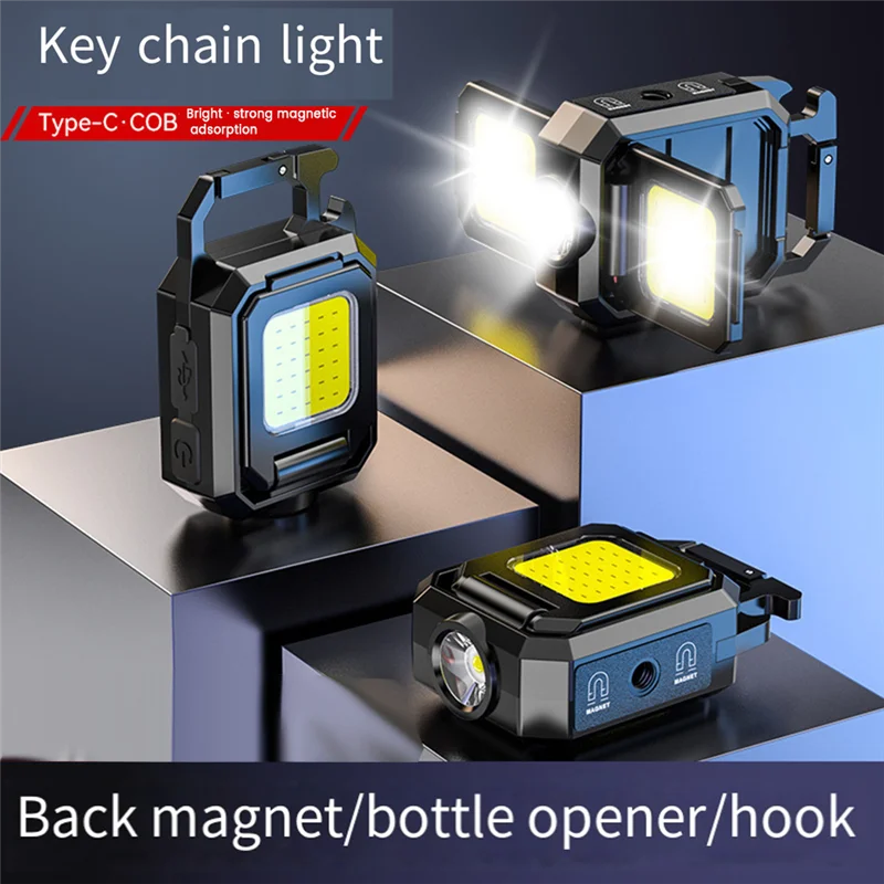 

LICE-COB LED Мини Ультра яркий брелок Портативный рабочий фонарь для рыбалки, кемпинга