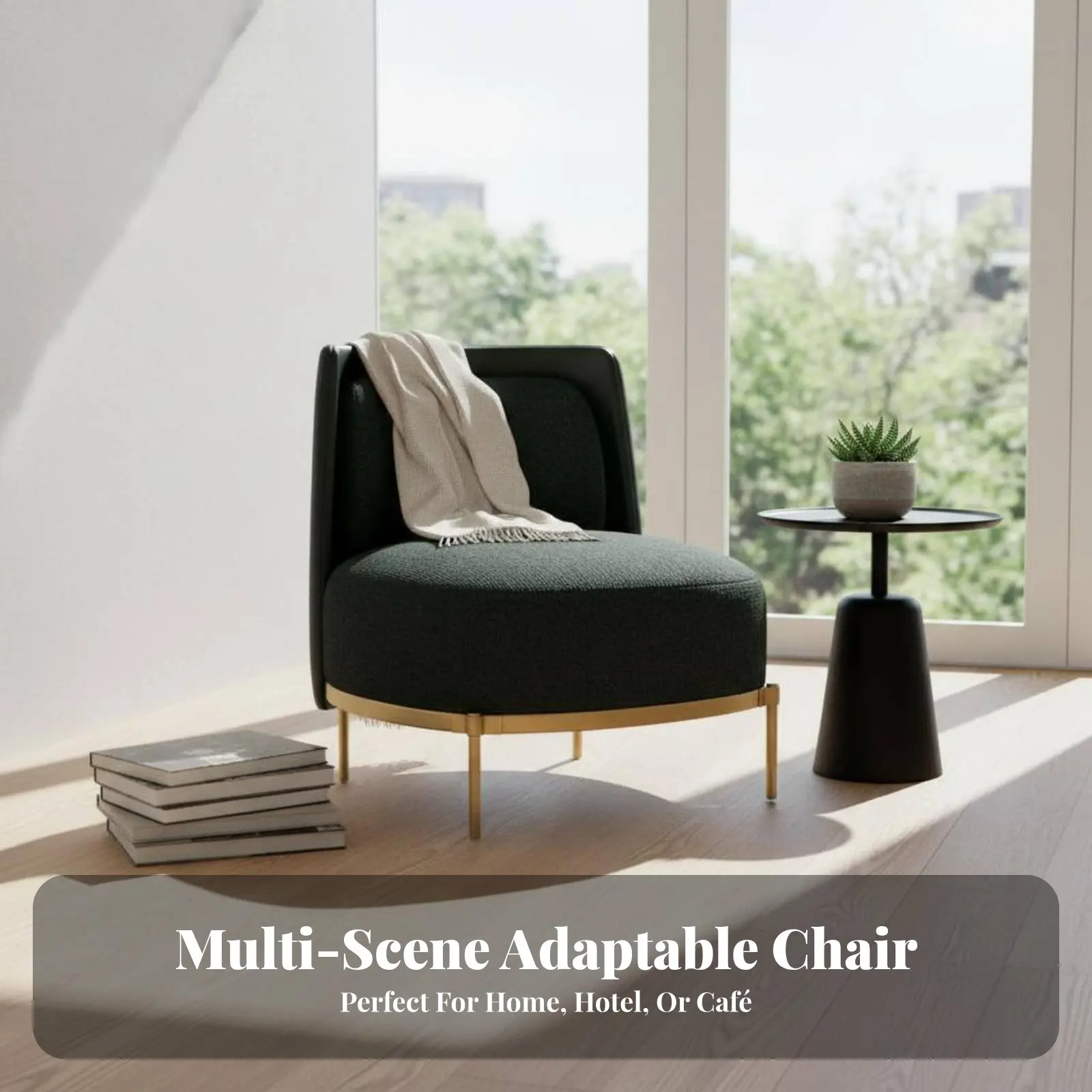 Hahnentritt-Sessel Luxuriöser Gepolsterter Sessel Modernes Design Einzelstuhl für Zuhause Wohnzimmer Hotel Café